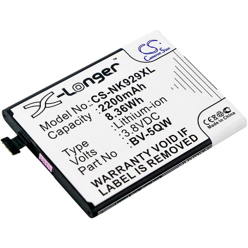 3.8V, Li-ion, 2200mAh, SmartPhone battery fits Microsoft, Nokia, Bv-5qw, Lumia 929, Lumia 930, 8.36Wh Mobile, SmartPhone Cameron Sino Technology Limited (Smartphone)