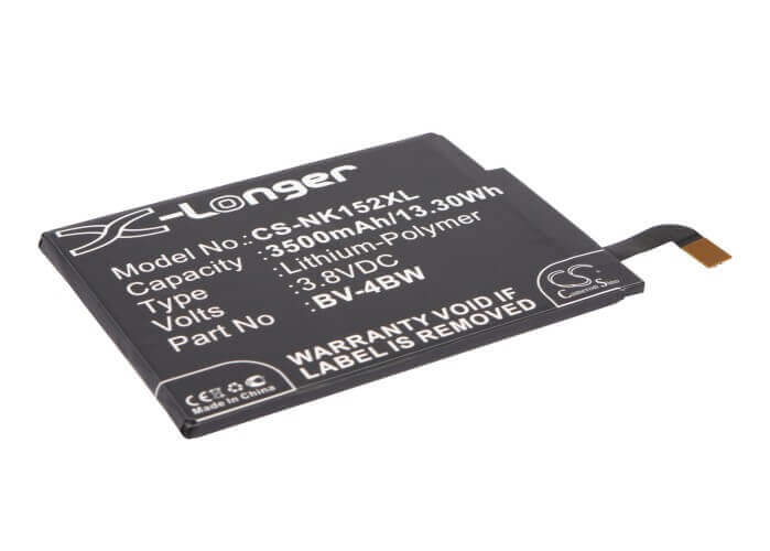 3.8V, Li-Polymer, 3500mAh, SmartPhone battery fits Nokia, Bv-4bw, Batman, Beastie, 13.3Wh Mobile, SmartPhone Cameron Sino Technology Limited (Smartphone)