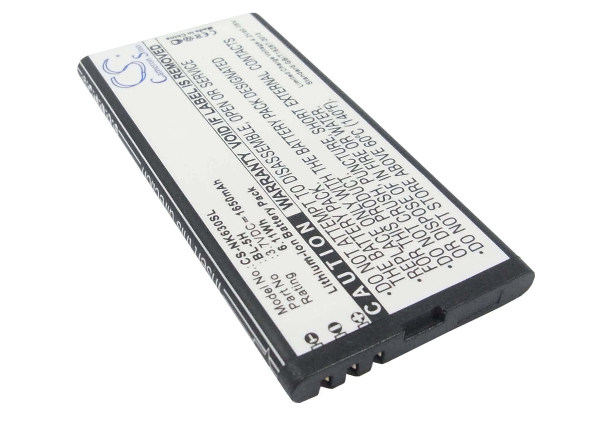 3.7V, Li-ion, 1650mAh, SmartPhone battery fits Microsoft, Nokia, Bl-5h, Lumia 630, Lumia 630 Dual Sim, 6.11Wh Mobile, SmartPhone Cameron Sino Technology Limited (Smartphone)