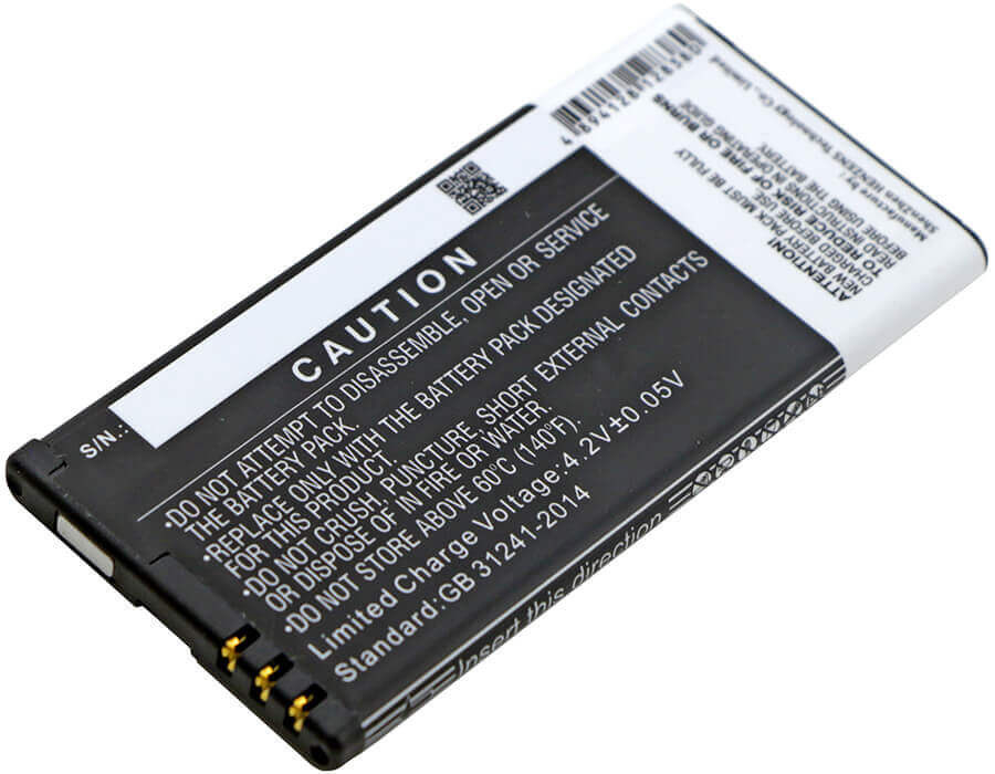 3,7V, Li-ion, 1800mAh, batterie de smartphone compatible avec Microsoft, Nokia, Bl-5h, Lumia 630, Lumia 630 Dual Sim, 6,66Wh Mobile, Smartphone Cameron Sino Technology Limited (Smartphone)