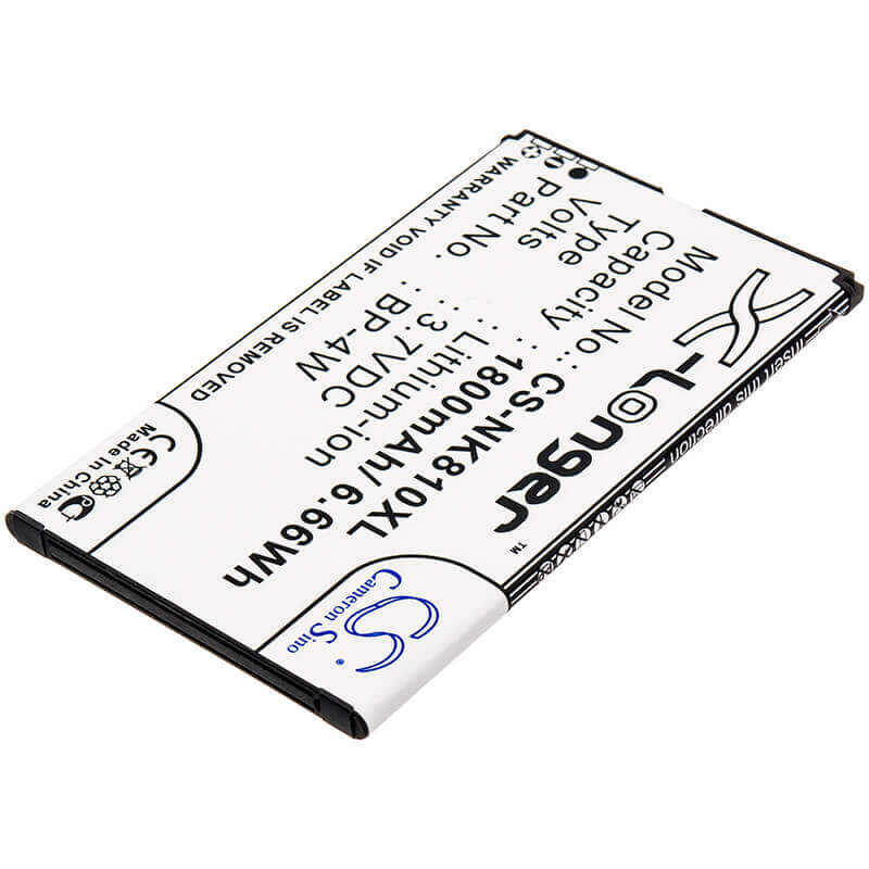 3.7V, Li-ion, 1800mAh, Batterie de smartphone compatible avec Nokia, Bp-4w, Lumia 810, Lumia 822, 6.66Wh Mobile, Smartphone Cameron Sino Technology Limited (Smartphone)