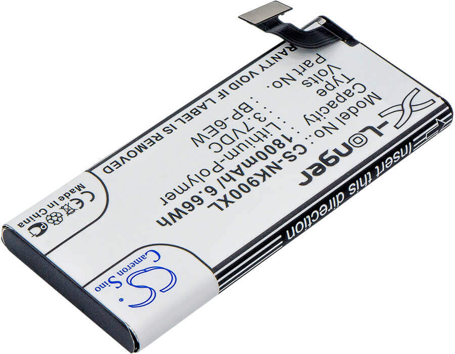 3.7V, Li-Polymer, 1800mAh, SmartPhone battery fits Nokia, Bp-6ew, Lumia 900, Lumia 900 4g Lte, 6.66Wh Mobile, SmartPhone Cameron Sino Technology Limited (Smartphone)