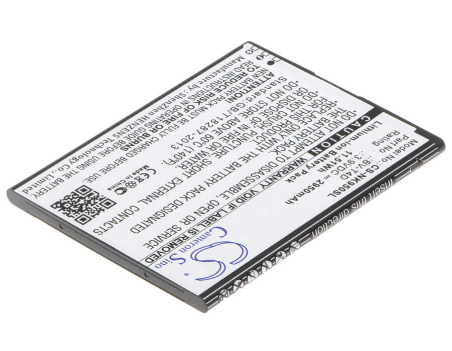 3.9V, Li-ion, 2950mAh, SmartPhone battery fits Nokia, Microsoft, Bv-t4d, Cityman, Lumia 950 Xl, 11.51Wh Mobile, SmartPhone Cameron Sino Technology Limited (Smartphone)