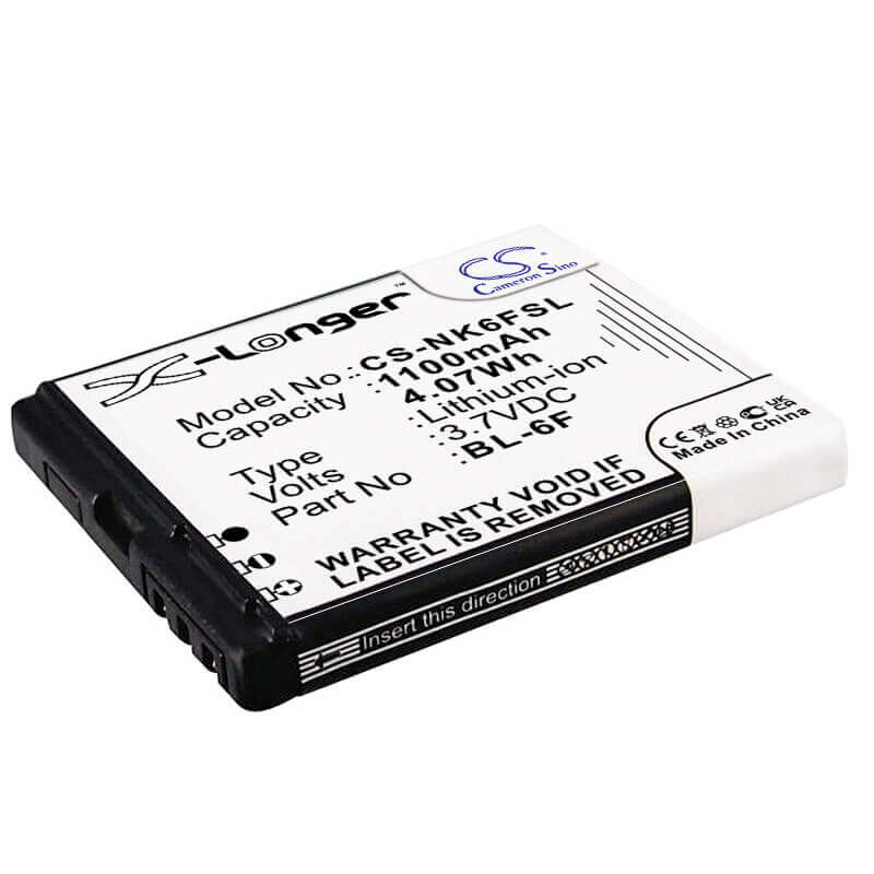 3.7V, Li-ion, 1100mAh, Batterie de smartphone compatible avec Vibo, Nokia, Blu, Bl-6f, Cubo, 4.07Wh Mobile, Smartphone Cameron Sino Technology Limited (Smartphone)