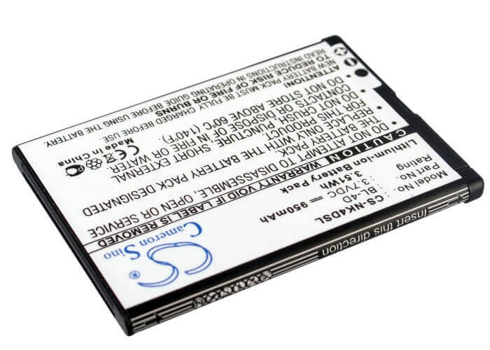 3.7V, Li-ion, 950mAh, SmartPhone battery fits Polaroid, Ngm, Nokia, Svp, M-life, Blu, Bl22, Hero 2, 3.52Wh Mobile, SmartPhone Cameron Sino Technology Limited (Smartphone)