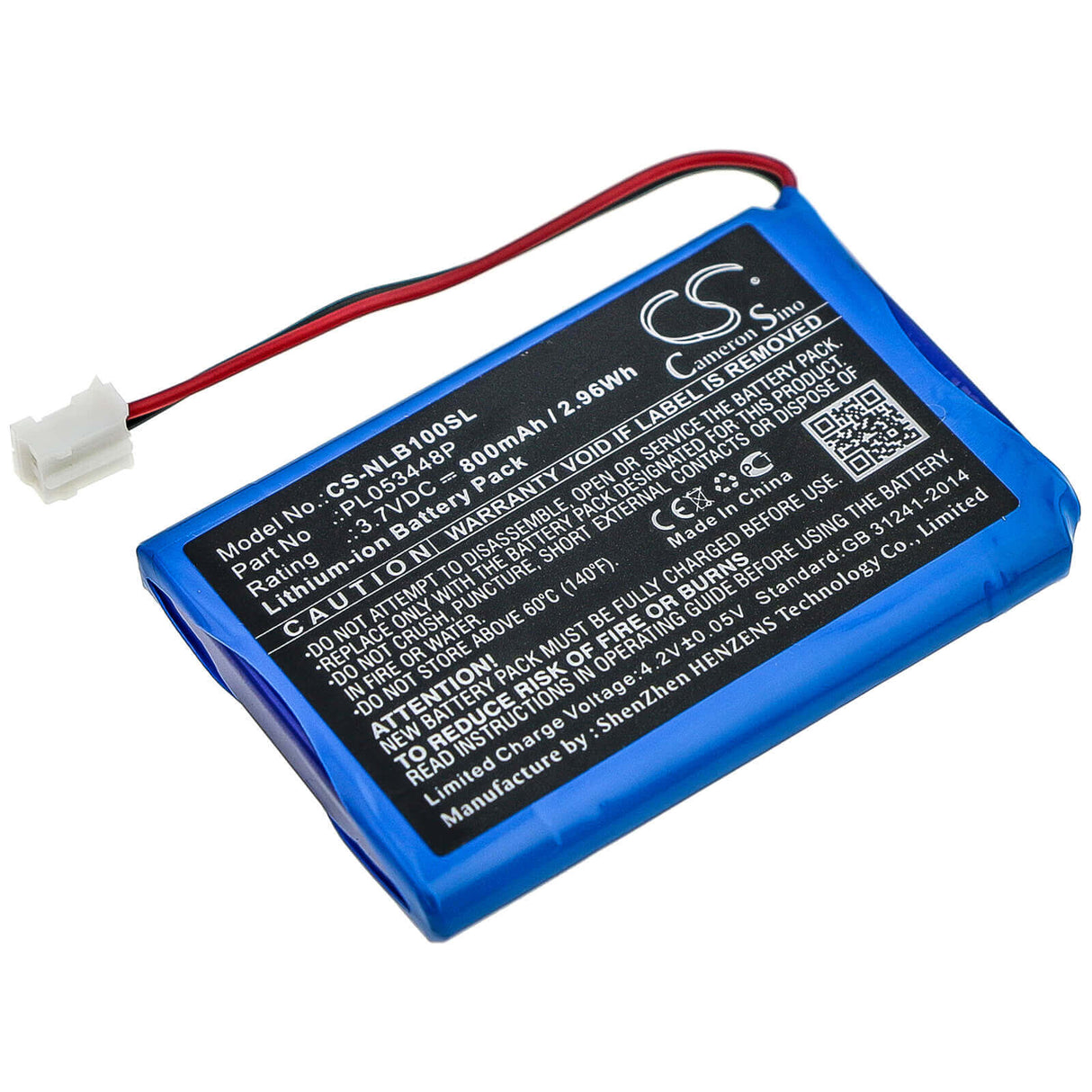 3.7V, Li-ion, 800mAh, Headset battery fits Nolan, Pl053448p, B5, B901l, 2.96Wh Wireless Headset Cameron Sino Technology Limited