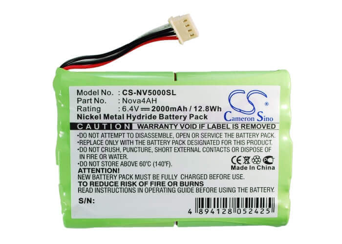 6.0V, Ni-MH, 2000mAh, Equipment, Survey, Test battery fits Nova, Nova4ah, 5000 Classroom Data Logger, 12Wh Equipment, Survey, Test Cameron Sino Technology Limited