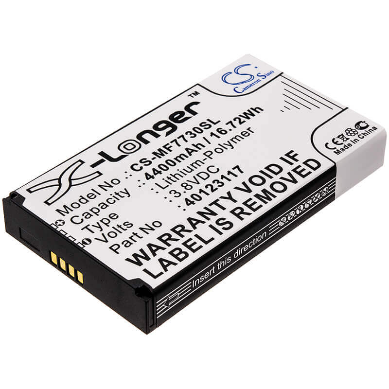 3,8V, Li-Polymer, 4400mAh, batterie Hotspot compatible avec Novatel Wireless, Verizon, 40123117, Jetpack 4g Lte, Jetpack Mifi 7730l, 16,72Wh Hotspot Cameron Sino Technology Limited