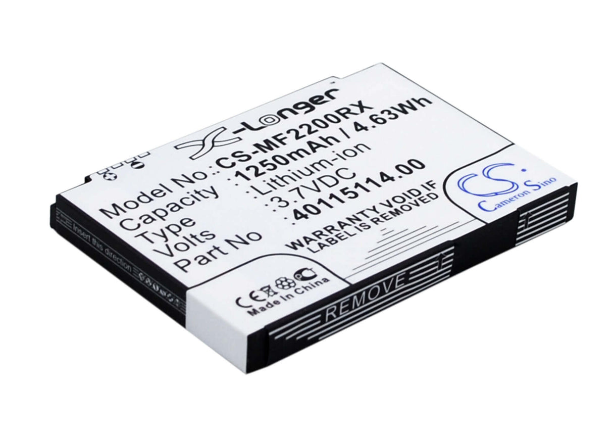 3.7V, Li-ion, 1250mAh, Hotspot battery fits Novatel Wireless, 3-1826107-9, Mifi2200, 4.63Wh Hotspot Cameron Sino Technology Limited