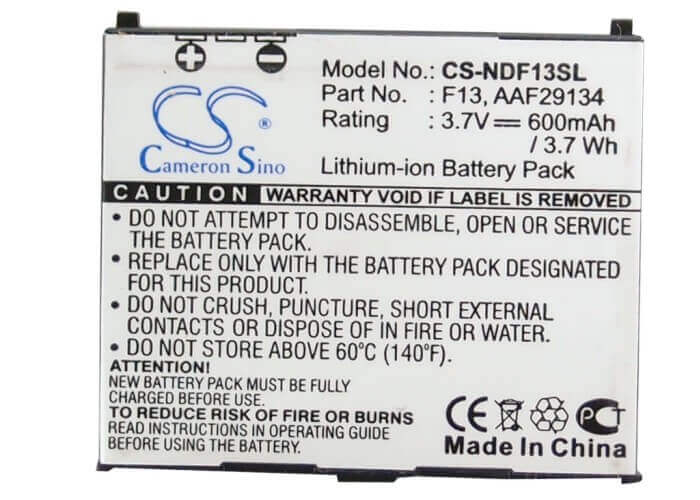 3.7V, Li-ion, 600mAh, SmartPhone battery fits Ntt Docomo, Aaf29134, F-04b, 2.22Wh Mobile, SmartPhone Cameron Sino Technology Limited (Smartphone)