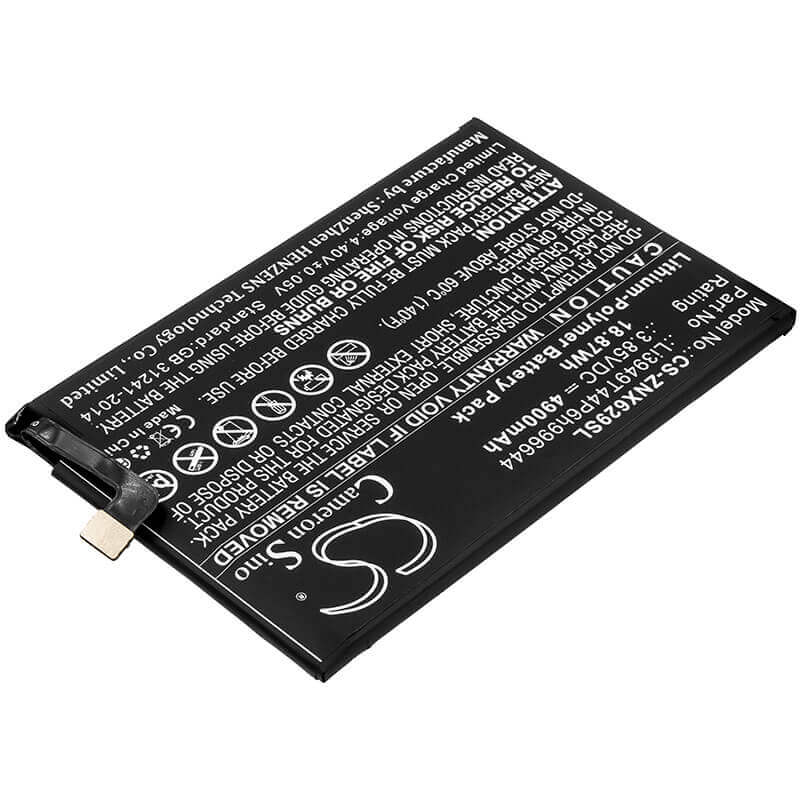 3.85V, Li-Polymer, 4900mAh, SmartPhone battery fits Nubia, Zte, Li3949t44p6h996644, Nx629j, Red Magic 3s, 18.87Wh Mobile, SmartPhone Cameron Sino Technology Limited (Smartphone)
