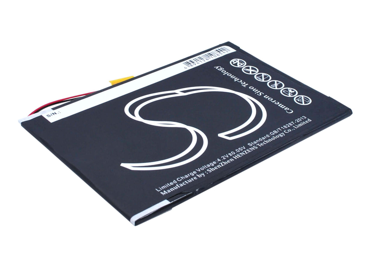 3.7V, Li-Polymer, 3750mAh, Tablet battery fits Nuvision, 1icp3/90/128 1s1p, Nuvision 10.1", Tm1088c, 13.88Wh Tablet Cameron Sino Technology Limited