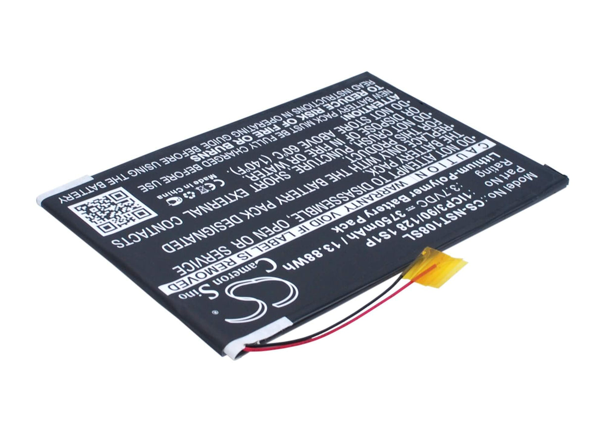 3.7V, Li-Polymer, 3750mAh, Tablet battery fits Nuvision, 1icp3/90/128 1s1p, Nuvision 10.1", Tm1088c, 13.88Wh Tablet Cameron Sino Technology Limited