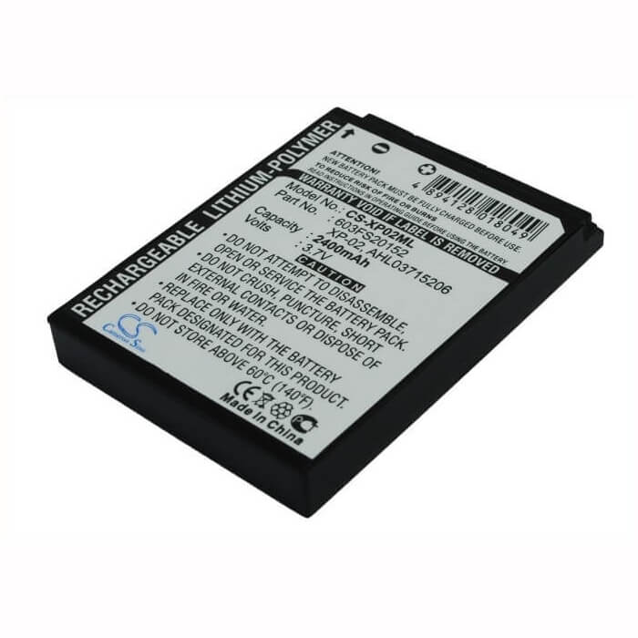 3,7V, Li-Polymer, 2400mAh, batterie PDA compatible avec O2, Xp-02, Xda Apollo, Xda Atom Life, 8,88Wh PDA, Pocket PC Cameron Sino Technology Limited (Suspendu)