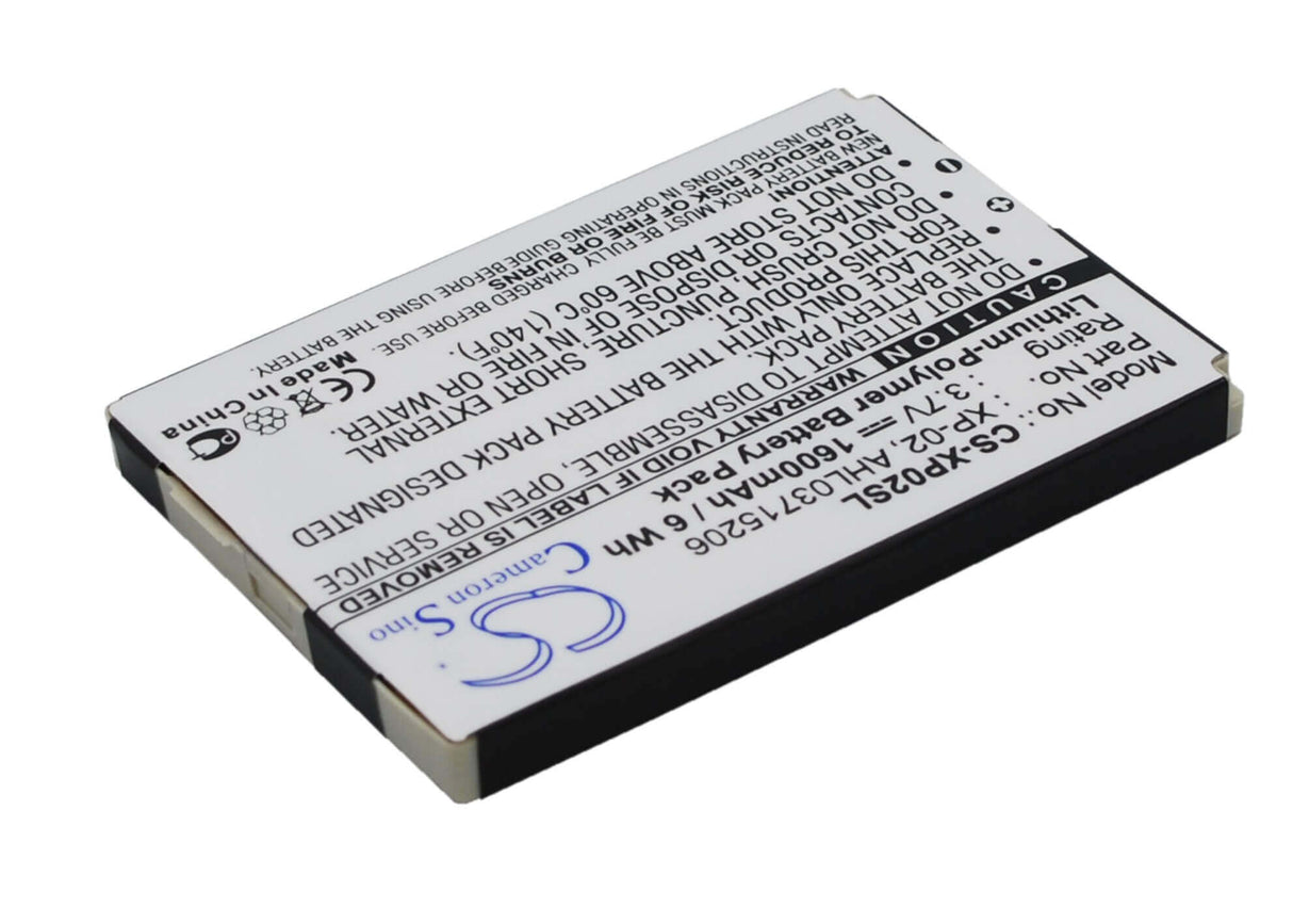 3.7V, Li-Polymer, 1600mAh, PDA battery fits O2, Xp-02, Xda Atom, Xda Atom Exec, 5.92Wh PDA, Pocket PC Cameron Sino Technology Limited (Suspended)