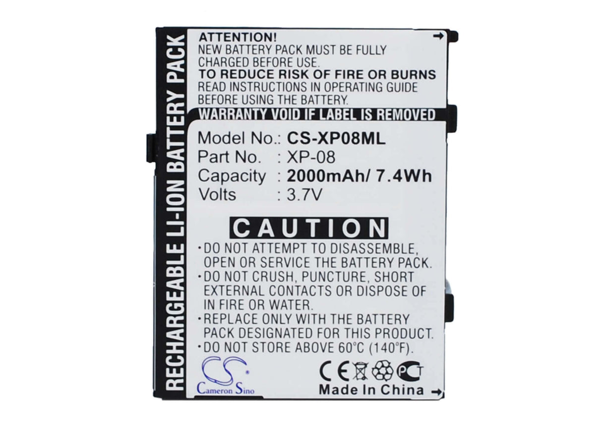 3.7V, Li-ion, 2000mAh, SmartPhone battery fits O2, 320000053, Xda Flame, 7.4Wh Mobile, SmartPhone Cameron Sino Technology Limited (Smartphone)