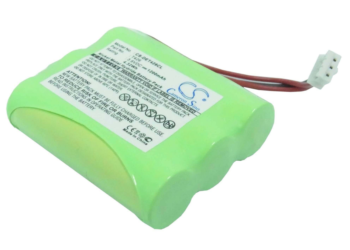 3.6V, Ni-MH, 1200mAh, batterie de téléphone sans fil compatible avec Detewe, Commodore, Olympia, B3110, 200ct Office, 4.32Wh Téléphone sans fil Cameron Sino Technology Limited (Téléphone sans fil)