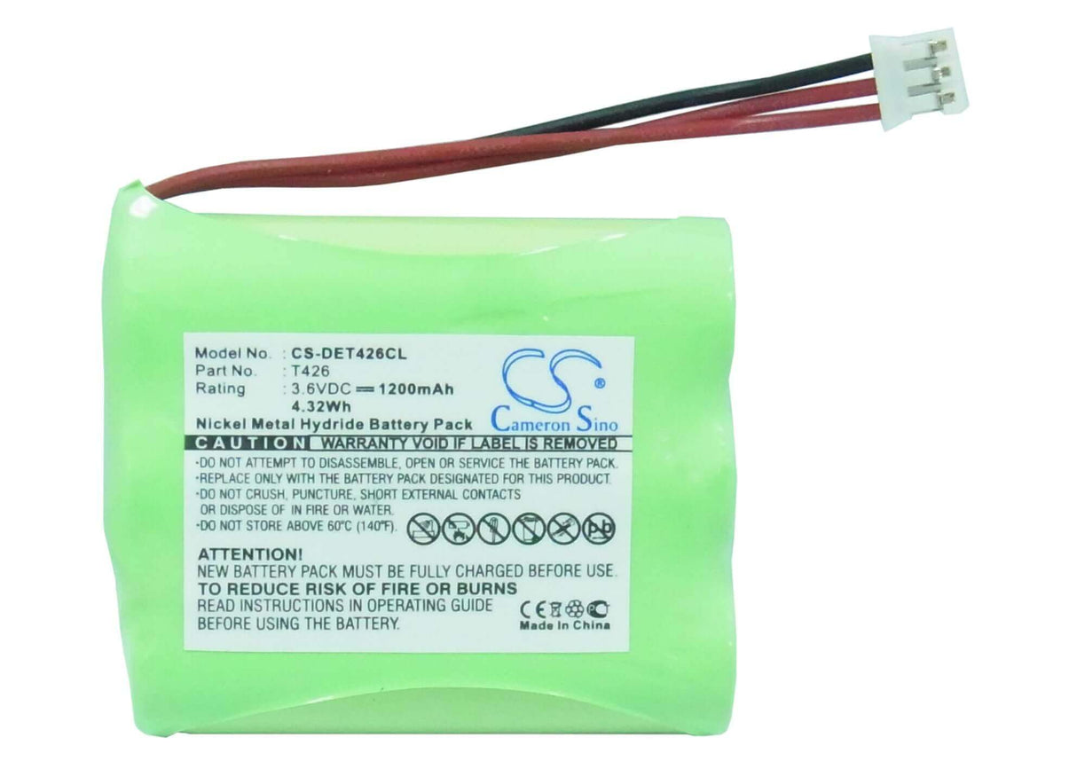 3.6V, Ni-MH, 1200mAh, batterie de téléphone sans fil compatible avec Detewe, Commodore, Olympia, B3110, 200ct Office, 4.32Wh Téléphone sans fil Cameron Sino Technology Limited (Téléphone sans fil)