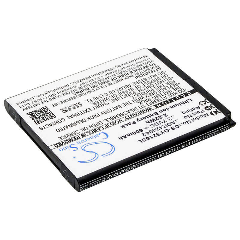 3.7V, Li-ion, 600mAh, SmartPhone battery fits Olympia, Adr424042, Style, Style 2164, 2.22Wh Mobile, SmartPhone Cameron Sino Technology Limited (Suspended)