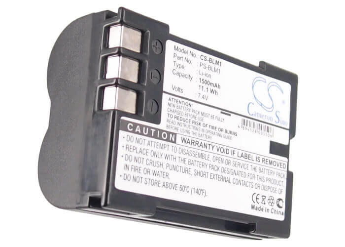 7.4V, Li-ion, 1500mAh, Camera battery fits Olympus, Blm-1, C-7070, C-8080 Wide Zoom, 11.1Wh Camera Cameron Sino Technology Limited (Camera)