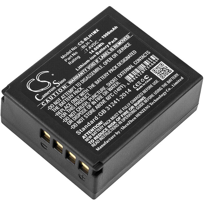 7.4V, Li-ion, 1900mAh, Camera battery fits Olympus, Blh-1, E-m1, E-m1 Mark Ii, 14.06Wh Camera Cameron Sino Technology Limited (Camera)