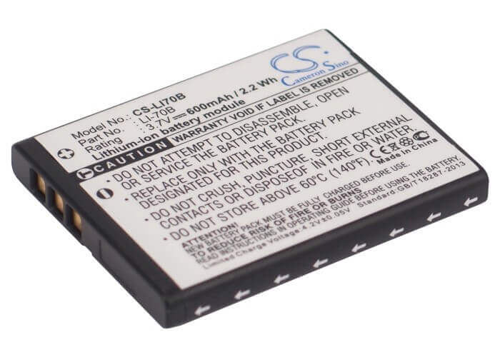 3.7V, Li-ion, 600mAh, Camera battery fits Olympus, Li-70b, Fe-4020, Fe-4040, 2.22Wh Camera Cameron Sino Technology Limited (Camera)