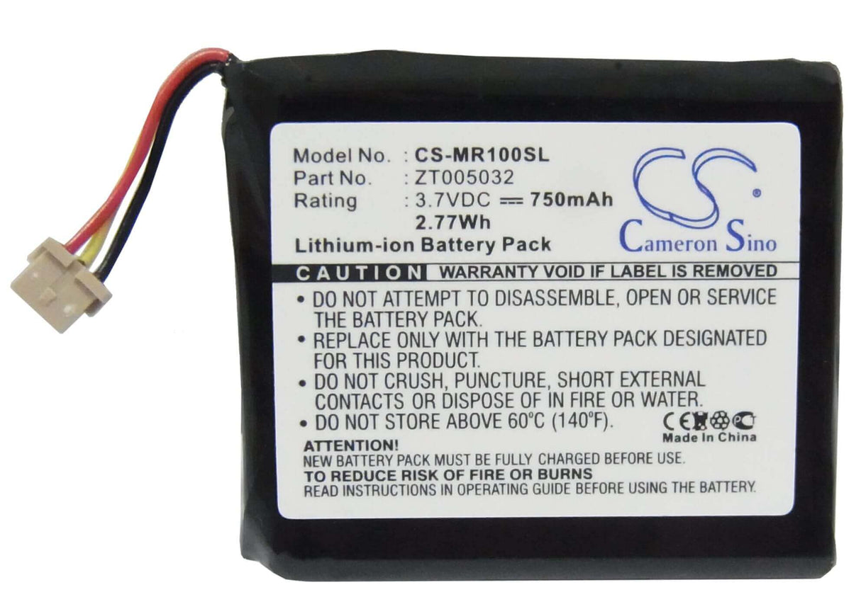 3.7V, Li-ion, 750mAh, Media Player battery fits Olympus, Zt005032, Mrobe Mr-100, 2.78Wh Media Player Cameron Sino Technology Limited