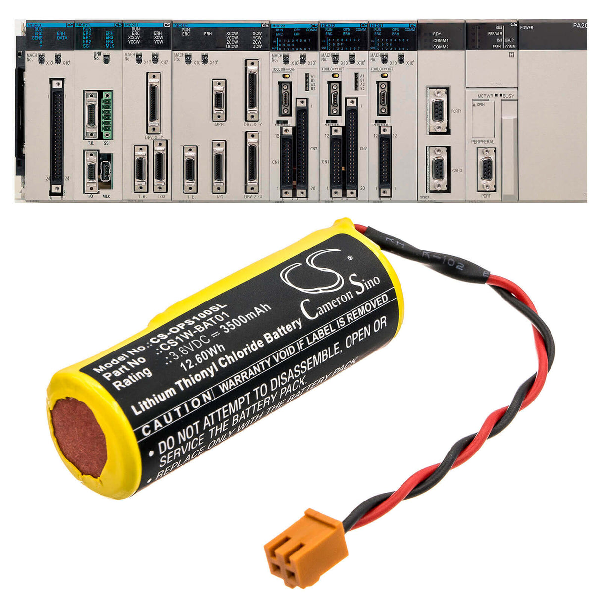 PLC Battery for Omron, Cs1, Cs1h, Panasonic 3.6v, 3500mah - 10.50wh PLC Cameron Sino Technology Limited