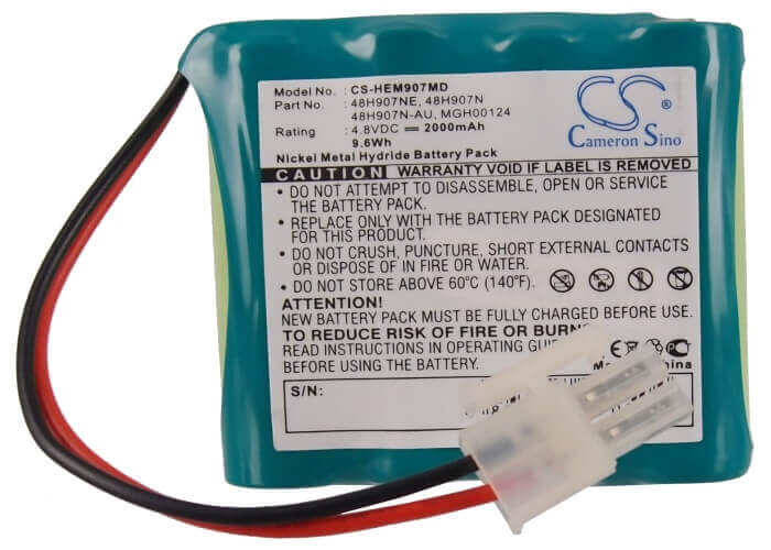 Medical battery For Omron Hem-907, Hem-907xl, Hem-907-pbat 4.8v, 2000mah - 9.60wh Medical Cameron Sino Technology Limited (Medical)