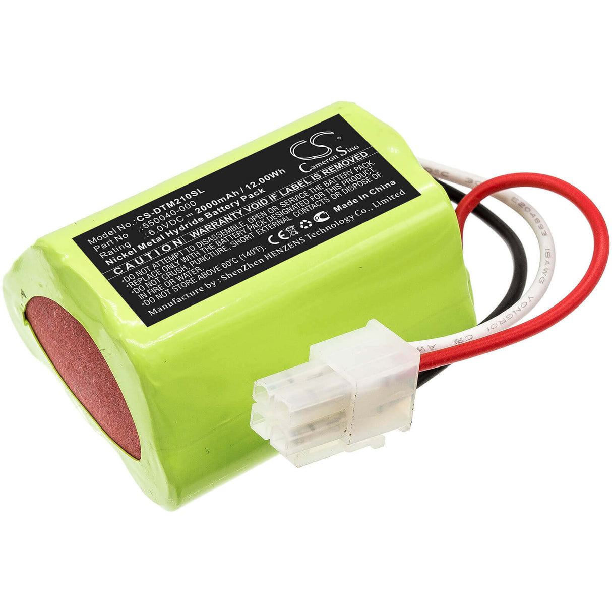 6.0V, Ni-MH, 2000mAh, Portable Printer battery fits Oneil, 550040-000, Microflash 2, 12Wh Portable Printer Cameron Sino Technology Limited