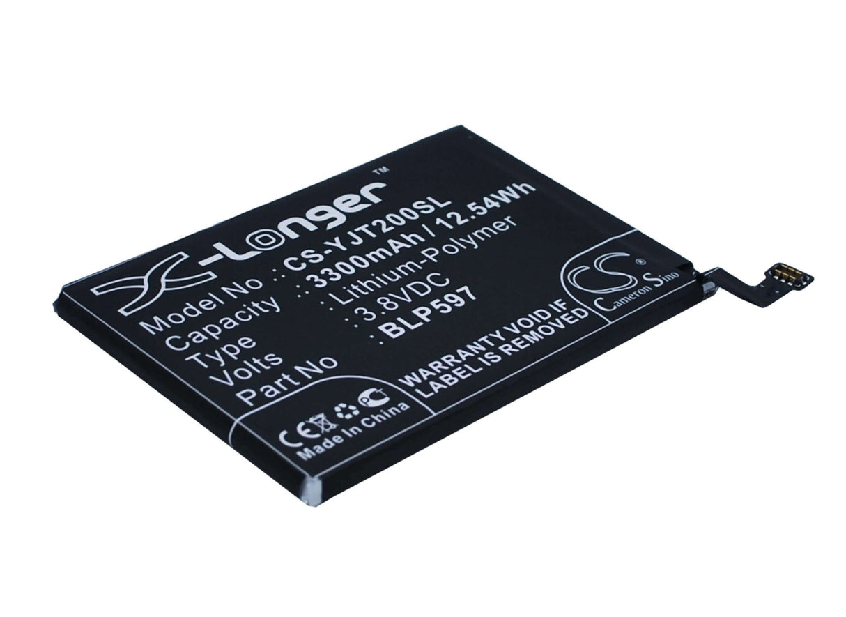 3.8V, Li-Polymer, 3300mAh, SmartPhone battery fits Oneplus, Blp597, 2, 2 Global Dual Sim, 12.54Wh Mobile, SmartPhone Cameron Sino Technology Limited (Suspended)