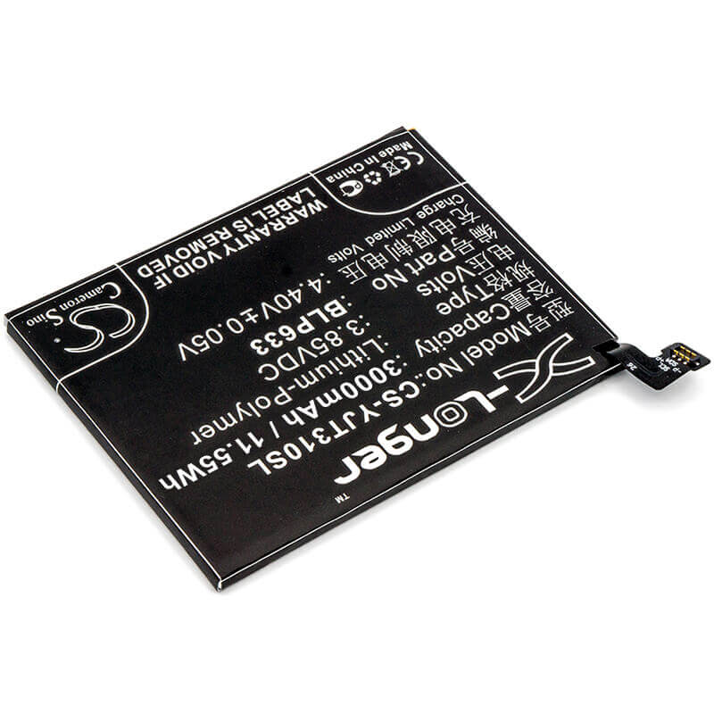 3.85V, Li-Polymer, 3000mAh, SmartPhone battery fits Oneplus, Blp633, 3t, 3t Dual Sim, 11.55Wh Mobile, SmartPhone Cameron Sino Technology Limited (Smartphone)