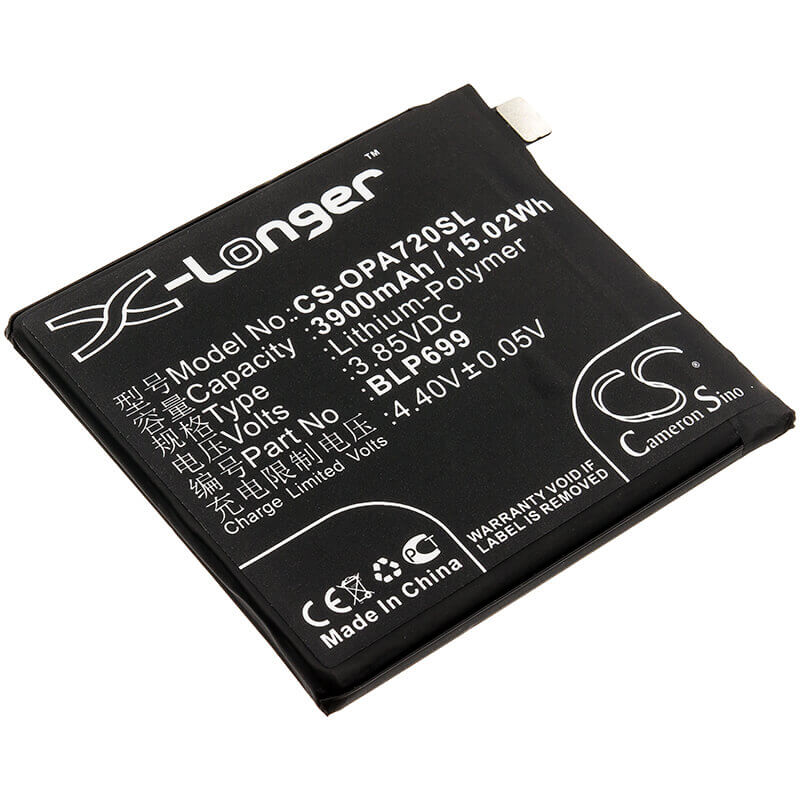 3.85V, Li-Polymer, 3900mAh, SmartPhone battery fits Oneplus, Blp699, 7 Pro, 7 Pro Premium Edition, 15.02Wh Mobile, SmartPhone Cameron Sino Technology Limited (Smartphone)