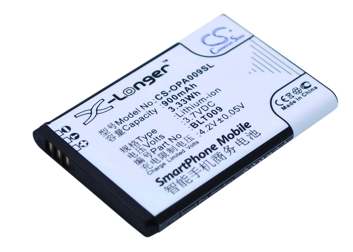 3.7V, Li-ion, 900mAh, SmartPhone battery fits Oppo, Blt009, A90, 3.33Wh Mobile, SmartPhone Cameron Sino Technology Limited (Smartphone)