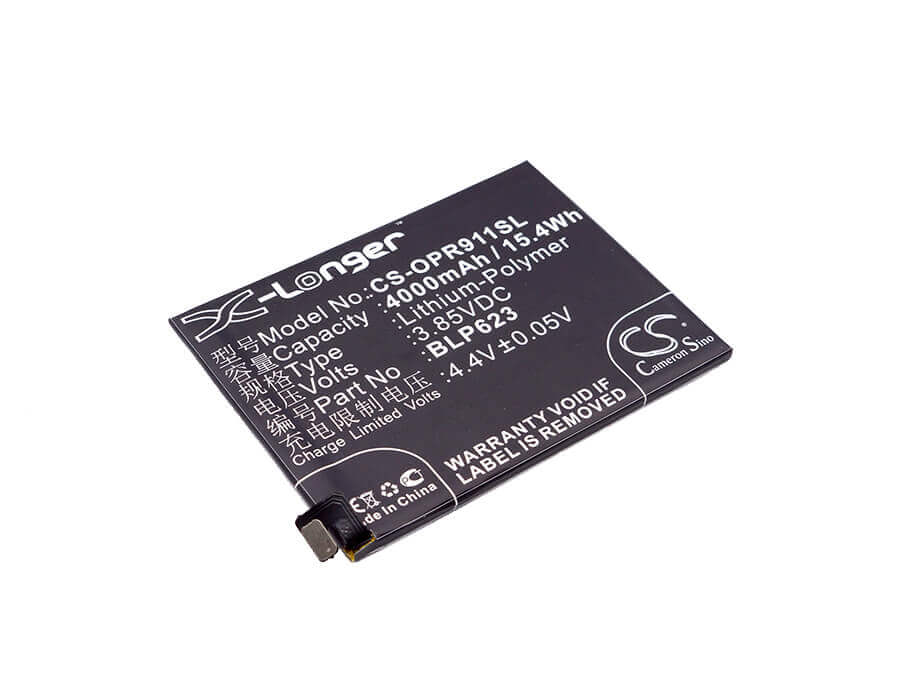 3.85V, Li-Polymer, 4000mAh, SmartPhone battery fits Oppo, Blp623, Cph1611, Cph1613, 15.4Wh Mobile, SmartPhone Cameron Sino Technology Limited (Smartphone)