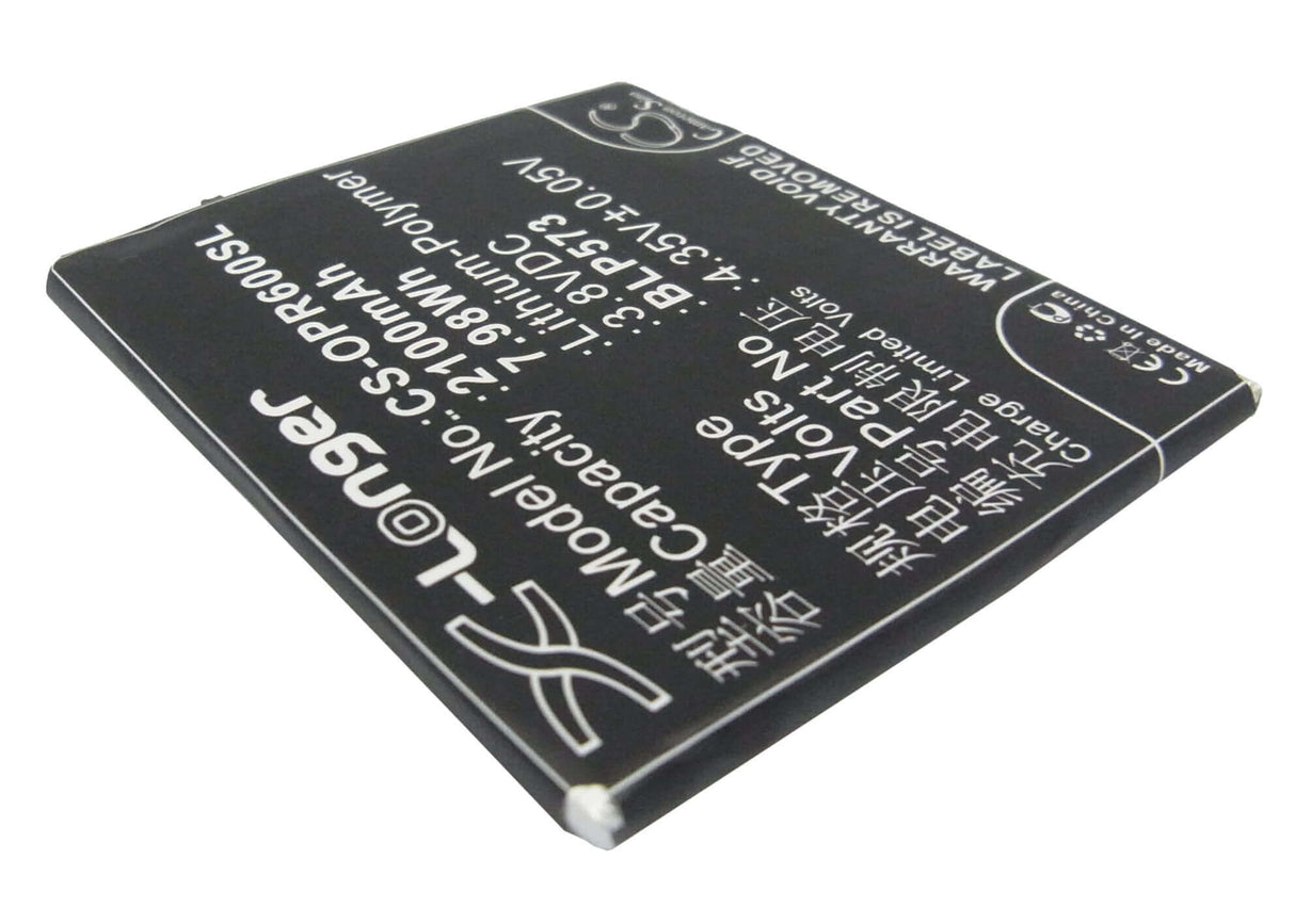 3.8V, Li-Polymer, 2100mAh, SmartPhone battery fits Oppo, Blp573, N1 Mini, N5111, 7.98Wh Mobile, SmartPhone Cameron Sino Technology Limited (Smartphone)