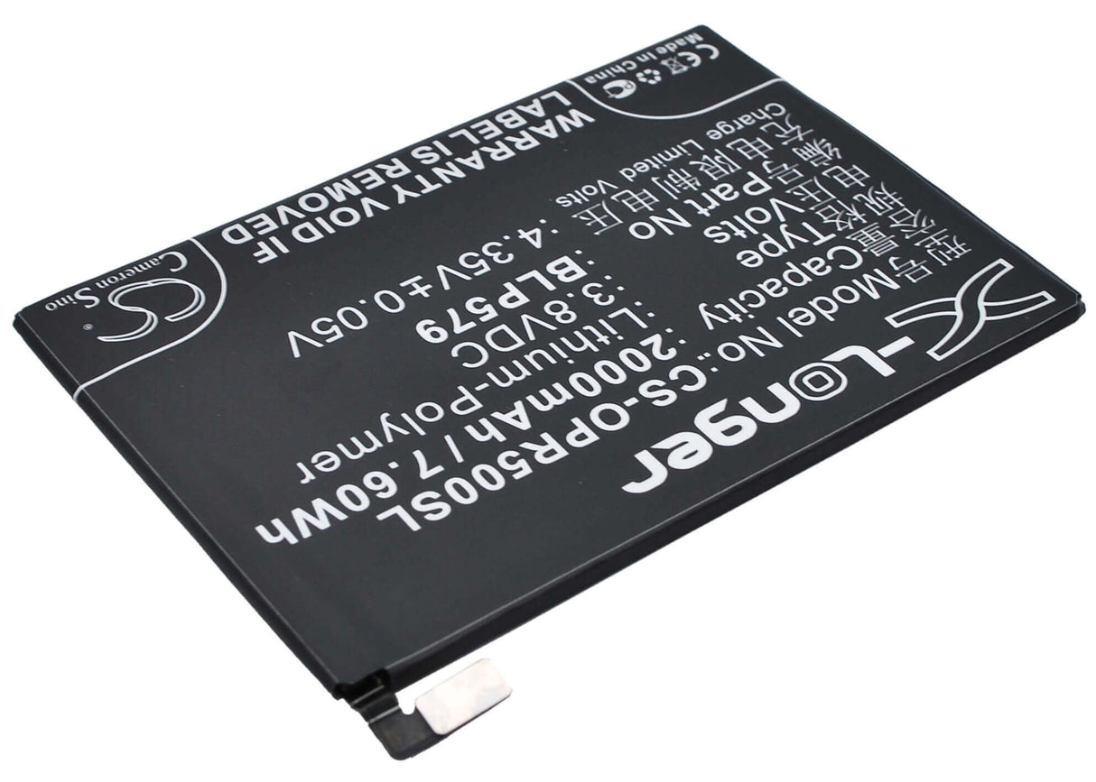 3.8V, Li-Polymer, 2000mAh, SmartPhone battery fits Oppo, Blp579, R5, R8107, 7.6Wh Mobile, SmartPhone Cameron Sino Technology Limited (Smartphone)
