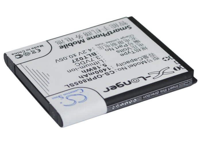 3,7V, Li-ion, 1400mAh, batterie de smartphone compatible avec Oppo, Blt027, R803, R805, 5,18Wh Mobile, SmartPhone Cameron Sino Technology Limited (Suspendu)