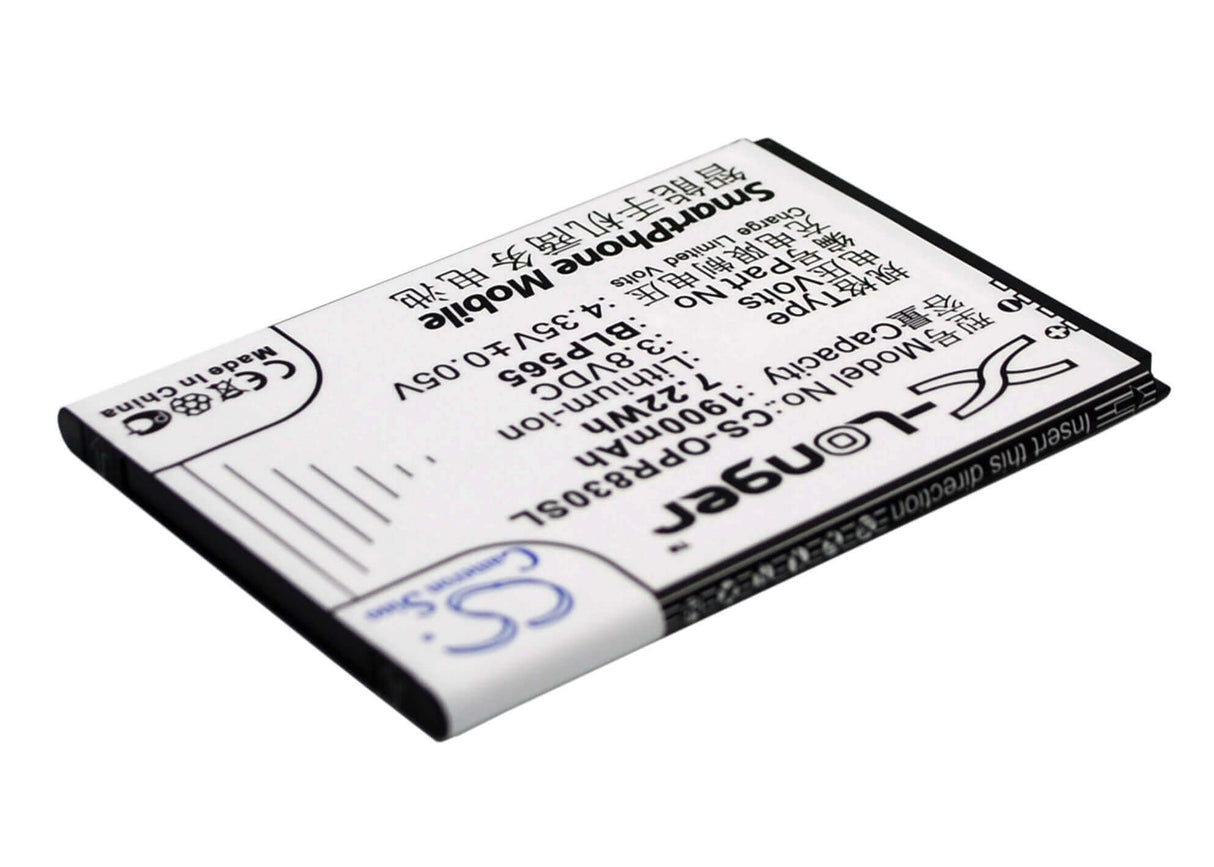 3,8V, Li-ion, 1900mAh, batterie de smartphone compatible avec Oppo, Blp565, Neo 4g, Neo 5, 7,22Wh Mobile, Smartphone Cameron Sino Technology Limited (Smartphone)