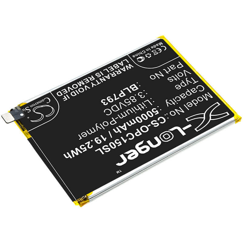 3.85V, Li-Polymer, 5000mAh, SmartPhone battery fits Oppo, Blp793, Realme C12, Realme C15, 19.25Wh Mobile, SmartPhone Cameron Sino Technology Limited (Smartphone)