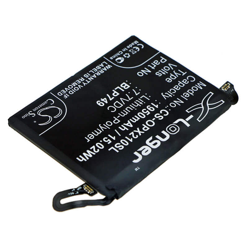 7.7V, Li-Polymer, 1950mAh, SmartPhone battery fits Oppo, Blp749, Relme X2 Pro, Rmx1931, 15.02Wh Mobile, SmartPhone Cameron Sino Technology Limited (Smartphone)
