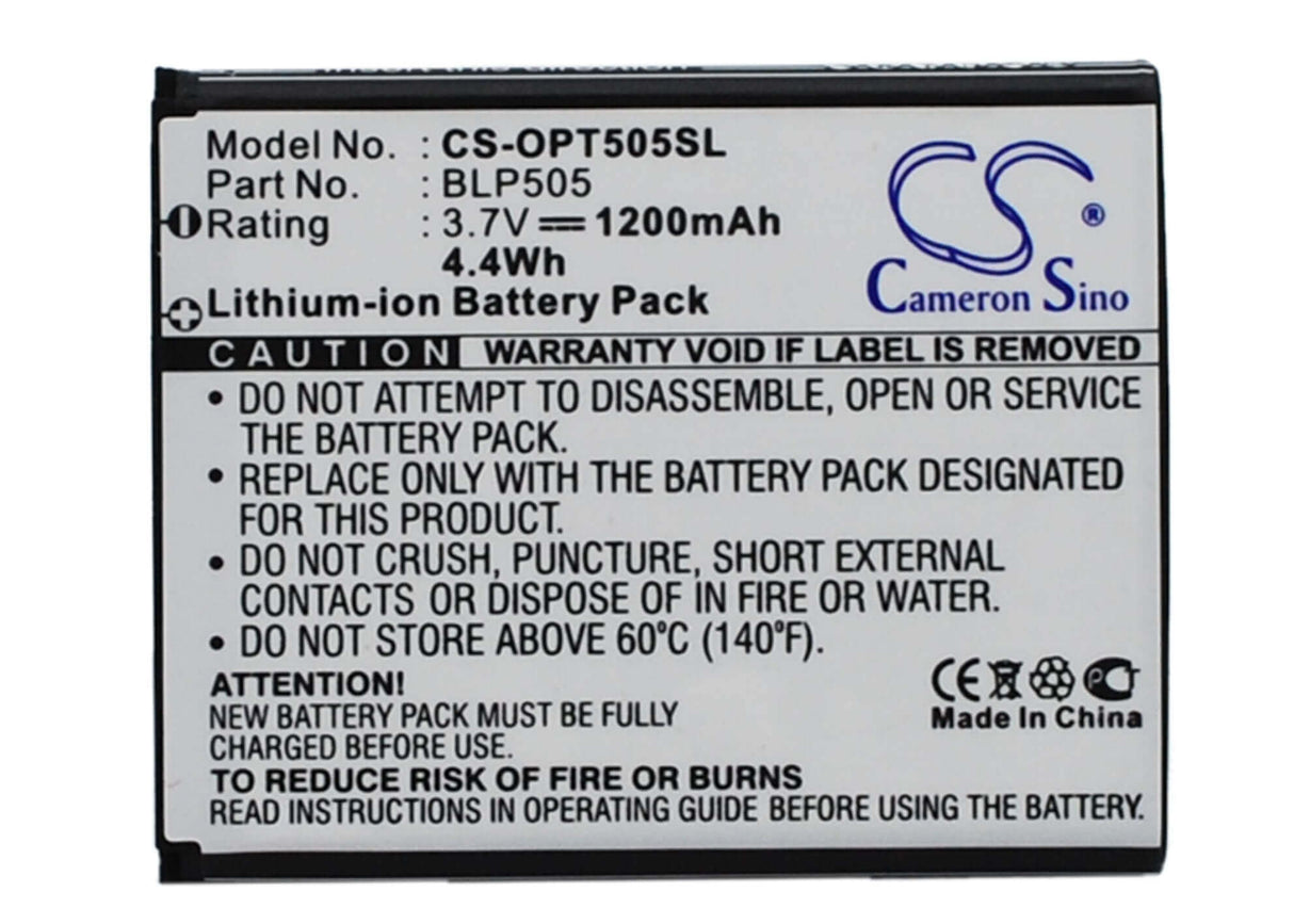 3,7V, Li-ion, 1200mAh, batterie de smartphone compatible avec Oppo, Blp505, T9, 4,44Wh Mobile, Smartphone Cameron Sino Technology Limited (Smartphone)