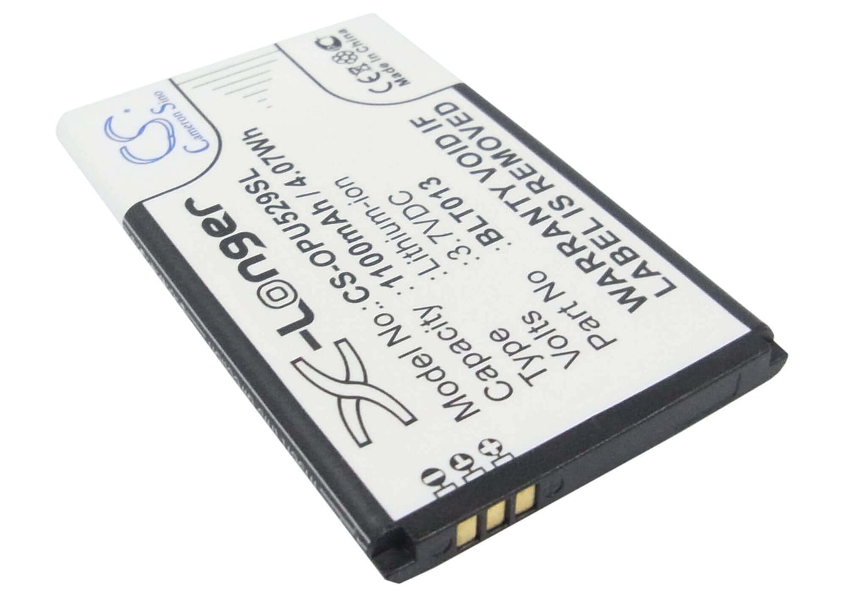 3.7V, Li-ion, 1100mAh, SmartPhone battery fits Oppo, Blt013, A209, E21w, 4.07Wh Mobile, SmartPhone Cameron Sino Technology Limited (Suspended)