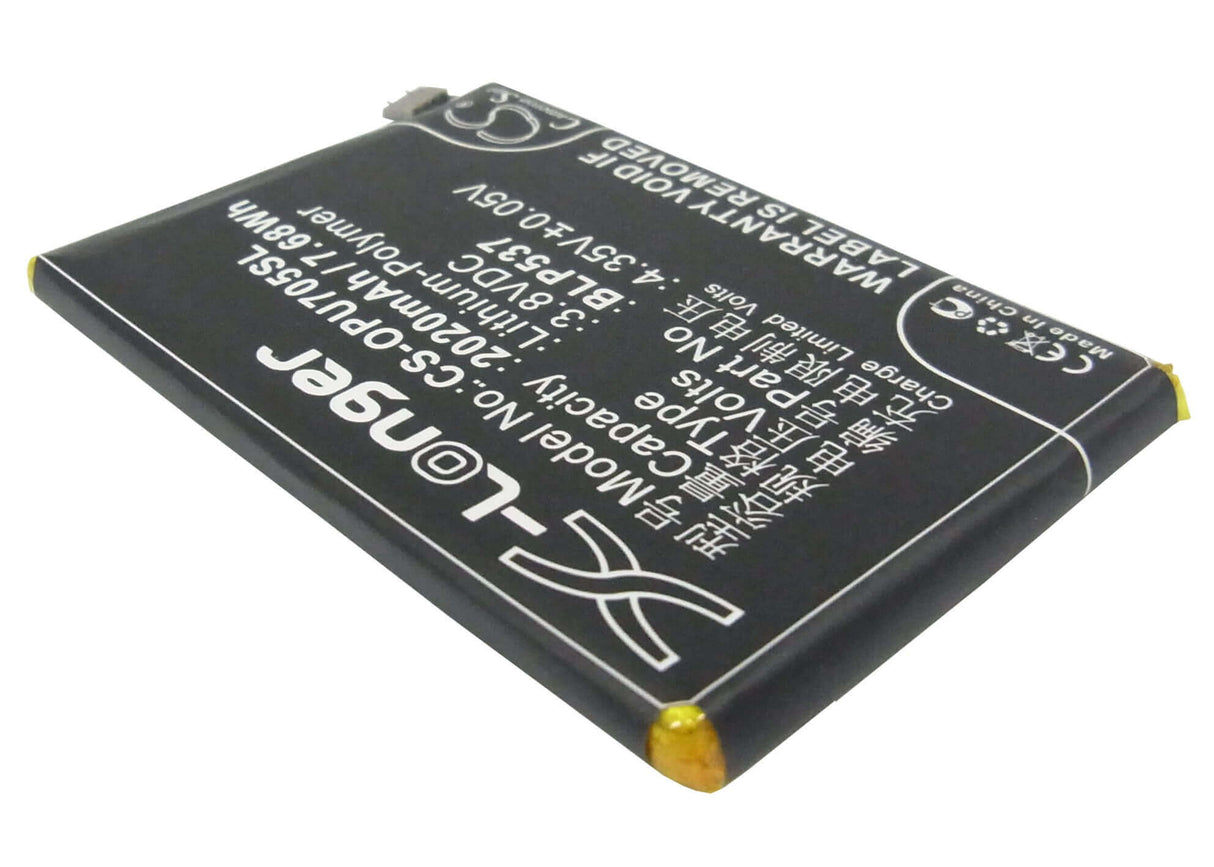 3.8V, Li-Polymer, 2020mAh, SmartPhone battery fits Oppo, Blp537, Find Way, Find Way S, 7.68Wh Mobile, SmartPhone Cameron Sino Technology Limited (Smartphone)