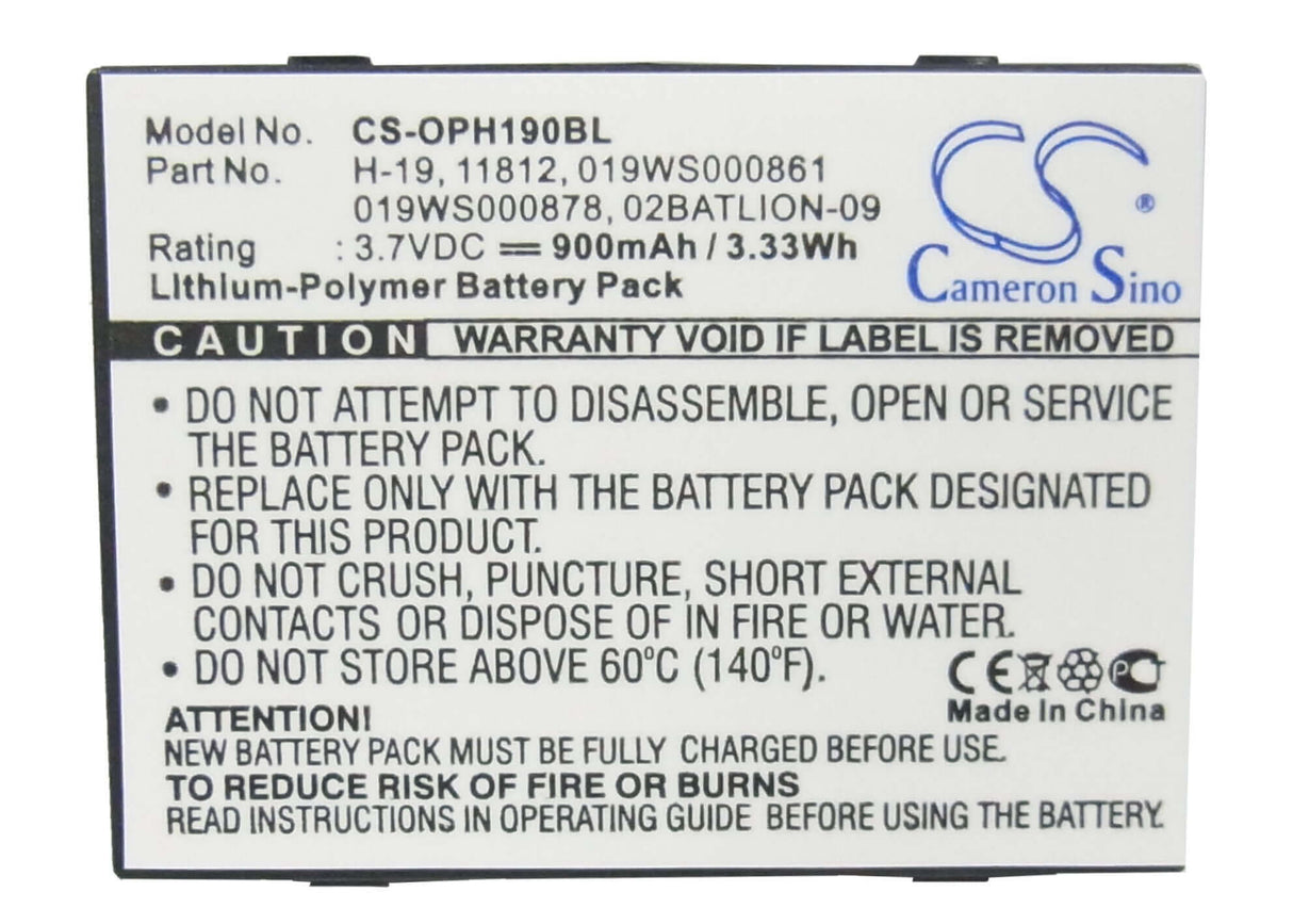 Barcode Scanner Battery For Opticon H-19, H-19a, H-19d 3.7v, 900mah - 3.33wh Barcode Scanner Cameron Sino Technology Limited