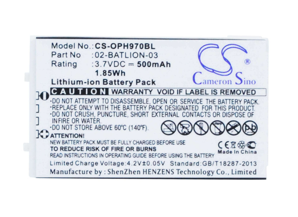 Barcode Scanner Battery For Opticon Opl-9700, Opl-9712, Opl-9723 3.7v, 500mah - 1.85wh Barcode Scanner Cameron Sino Technology Limited