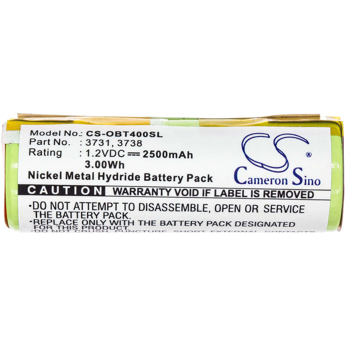 1.2V, Ni-MH, 2500mAh, Toothbrush battery fits Oral-b, 3731, 9900 Toothbrush, Professional Care 8000, 3Wh Toothbrush Cameron Sino Technology Limited