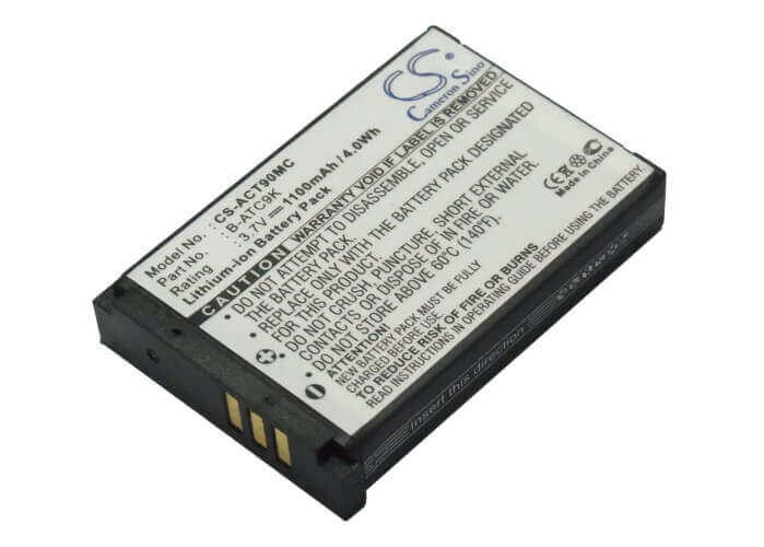 3.7V, Li-ion, 1100mAh, Camera battery fits Oregon Scientific, Ae803042p8ht, Atc9k, Atc9k Action Camera, 4.07Wh Camera Cameron Sino Technology Limited (Camera)