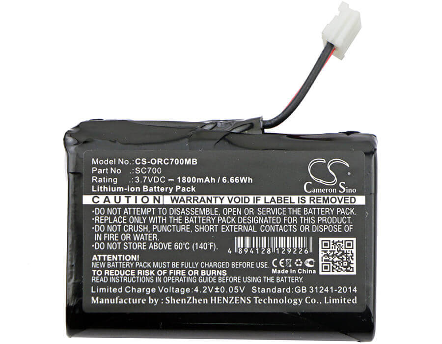 Babyphone Battery For Oricom, Sc700, Sc705, Secure 700 3.7v, 1800mah - 6.66wh BabyPhone Cameron Sino Technology Limited