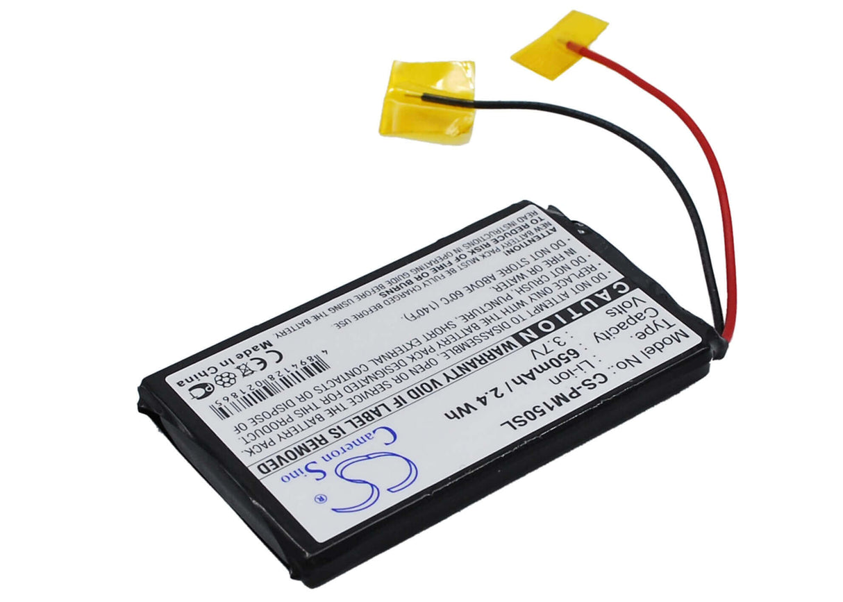 3.7V, Li-ion, 650mAh, PDA battery fits Palm, M150, M155, 2.41Wh PDA, Pocket PC Cameron Sino Technology Limited